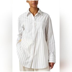 Weekend Max Mara Corolla Silk Cotton Floral Back Panel Shirt US 10 EU 44